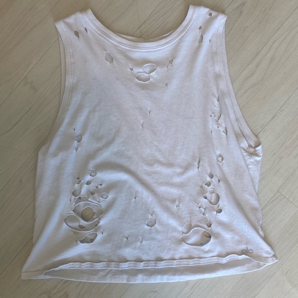 ALO Yoga Distressed Tank Top